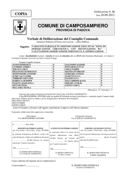VARIANTE PARZIALE PI: INDIVIDUAZIONE ZONA