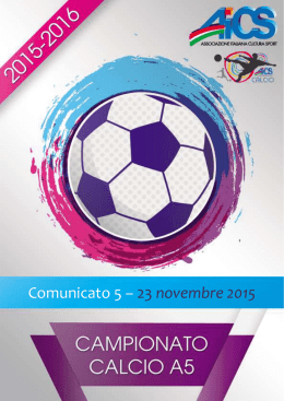 Comunicato 5 &ndash; 23 novembre 2015
