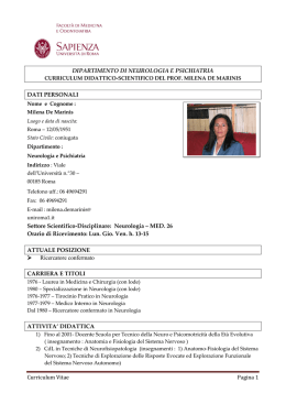 Curriculum vitae - ITA - Neurologia e Psichiatria
