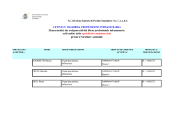 Specialistica ambulatoriale presso le Strutture Aziendali