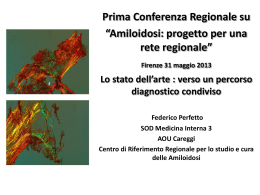 Diapositiva 1 - Centro fiorentino per lo studio e la cura delle amiloidosi