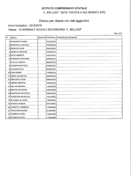 ISTITUTO COMPRENSIVO STATALE - Istituto Comprensivo "Belludi"