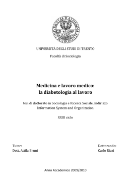 Medicina e lavoro medico - Unitn-eprints.PhD
