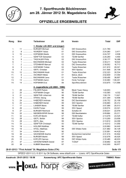 Ergebnisliste einzeln 2012
