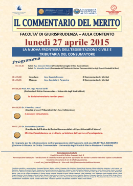 Scarica il programma - Ordine dei Dottori Commercialisti e degli