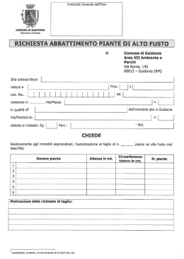 RICHIESTA ABBATTIMENTO PIANTE DI ALTO FUSTO