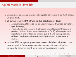 Agenti Mobili in Java RMI