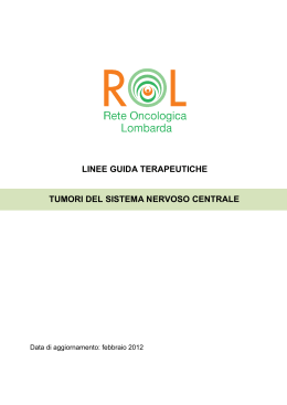 linee guida gliomi - neurochirurgia oncologica