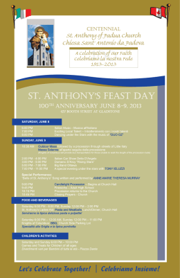 St. Anthony`s Feast Day Poster