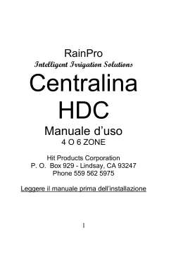 Hit - Centralina HDC, manuale italiano