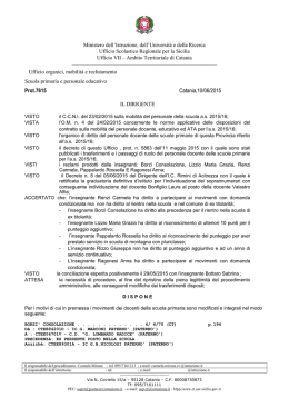 Decreto rettifica trasferimenti