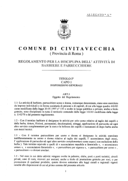 regolamento barbiere - Comune di Civitavecchia