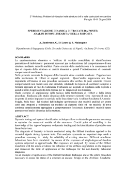 SPERIMENTAZIONE DINAMICA DI TRAVATE DA PONTE: ANALISI