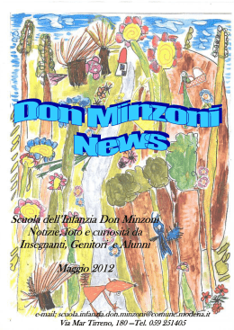 Don Minzoni News 2012 - Scuola dell`infanzia "Don Minzoni"