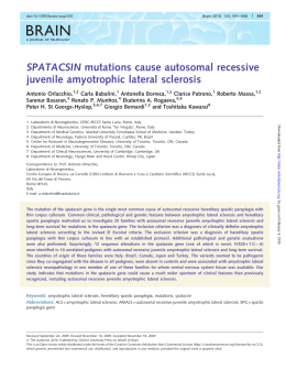 SPATACSIN mutations cause autosomal recessive juvenile