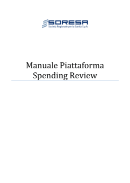 Manuale Piattaforma Spending Review