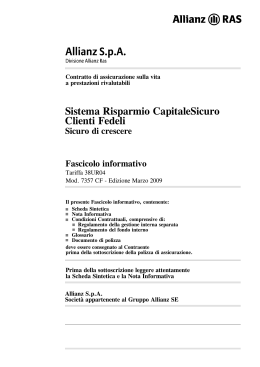 Sistema Risparmio CapitaleSicuro Clienti Fedeli