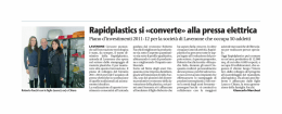 Rapidplastics si &laquo;converte&raquo; alla pressa elettrica