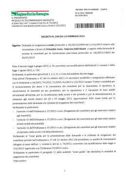 Decreto n. 248 del 24 Febbraio 2014 - Regione Emilia