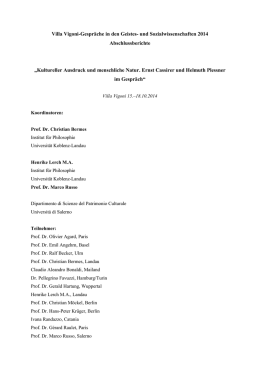 Villa Vigoni-Gespr&auml;che in den Geistes