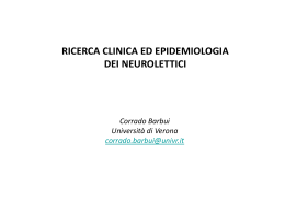 BARBUI 2 Ricerca clinica ed epidemiologia dei neurolettici