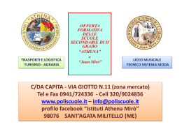 &ldquo;ATHENA&rdquo; Turismo, Trasporti e Logistica , Agraria