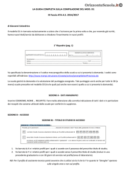 LA GUIDA COMPLETA SULLA COMPILAZIONE