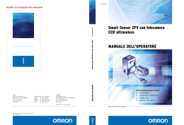 Smart Sensor ZFV con telecamera CCD ultraveloce MANUALE