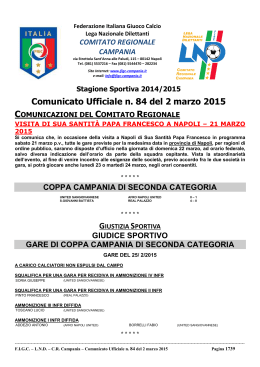 cu 84 2014-2015 - Comitato Regionale Campania