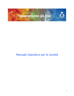 Manuale Operativo per le societ&agrave;