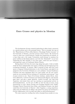 Enzo Grasso and physics in Messina