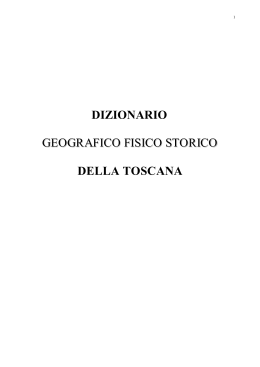 dizionario geografico fisico storico della toscana