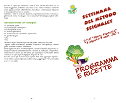 Booklet ricette Seignalet 2014