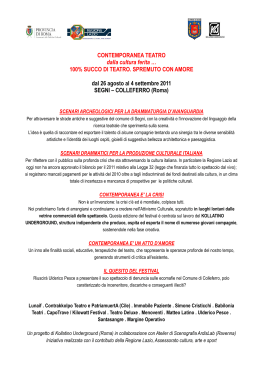 Comunicato Stampa Programma 2011 in PDF