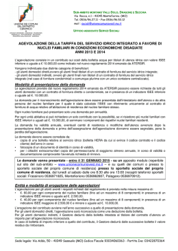 Informativa - Unione di Comuni Montani Valli Dolo, Dragone e Secchia