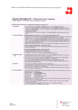 Esame allenatore B - Prescrizioni per l`esame