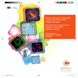 Giornata informativa del Consiglio Europeo della Ricerca (ERC