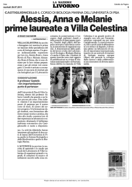 Alessia, Anna e Melanie prime laureate a Villa Celestina