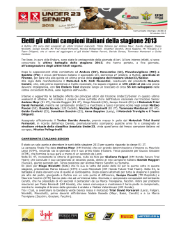 Eletti gli ultimi campioni italiani della stagione 2013
