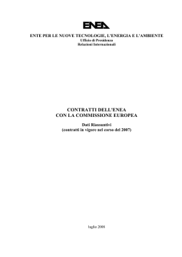 Anno 2007 - Progetti finanziati da UE