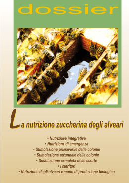 La nutrizione zuccherina degli alveari