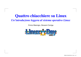 Quattro chiacchiere su Linux - Linux Day