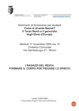 I ragazzi del reich: formare il corpo per piegare lo