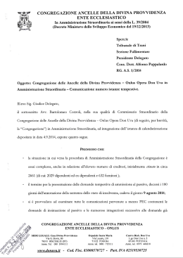 CONGREGAZIONE ANCELLE DELLA DIVINA PROVVIDENZA