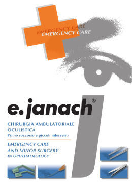 chirurgia ambulatoriale oculistica emergency care and minor surgery