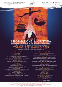 Torino 8 e 9 maggio 2015 - Unione delle Camere Penali Italiane