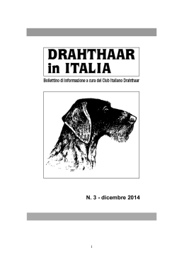 Notiziario n. 3/2014 - Club Italiano Drahthaar