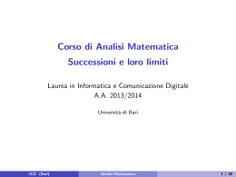 Corso di Analisi Matematica