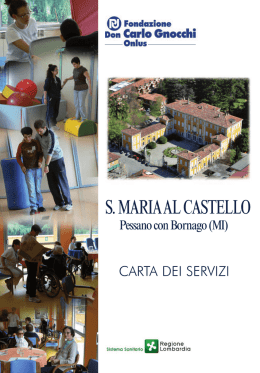 SCARICA LA CARTA DEI SERVIZI DEL CENTRO