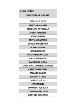 Elenco elettori docenti scuola primaria